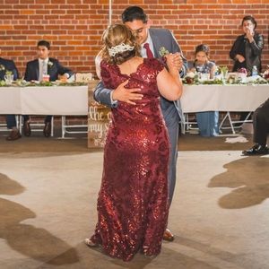 Burgundy Evening Gown